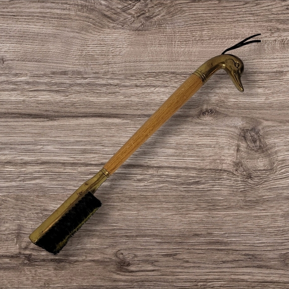 Vintage Other - ▪︎Vtg Brass Duck Head Shoe / Lint Brush